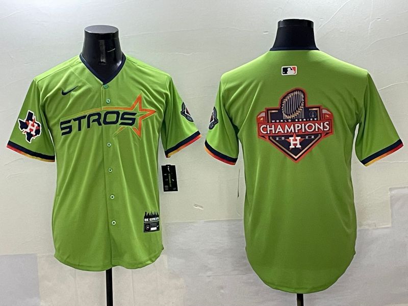 Men Houston Astros Blank Green three generations Joint Name 2025 Nike MLB Jersey style 22